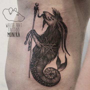 Monika Michniewicz Studio Tatuażu Warszawa White Rat Tattoo Tatuaż Kozioł