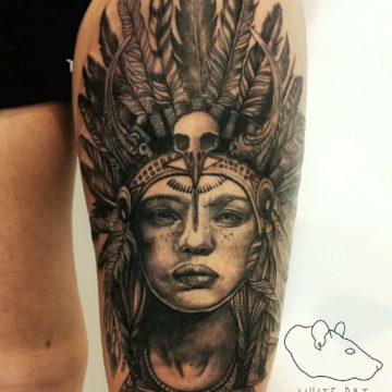 Studio tatuażu Warszawa Agata Kacperczyk tatuaż indianki