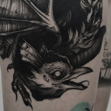 White Rat Tattoo studio tatuażu Warszawa Foxey tatuaż Kuroliszek