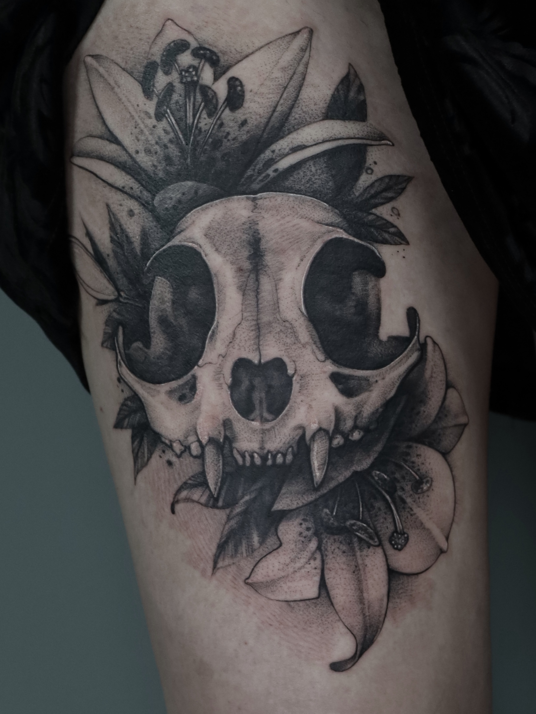 White Rat Tattoo studio tatuażu Warszawa Foxey tatuaż czaszka