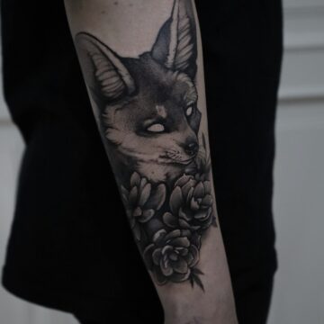 White Rat Tattoo studio tatuażu Warszawa Foxey tatuaż lis
