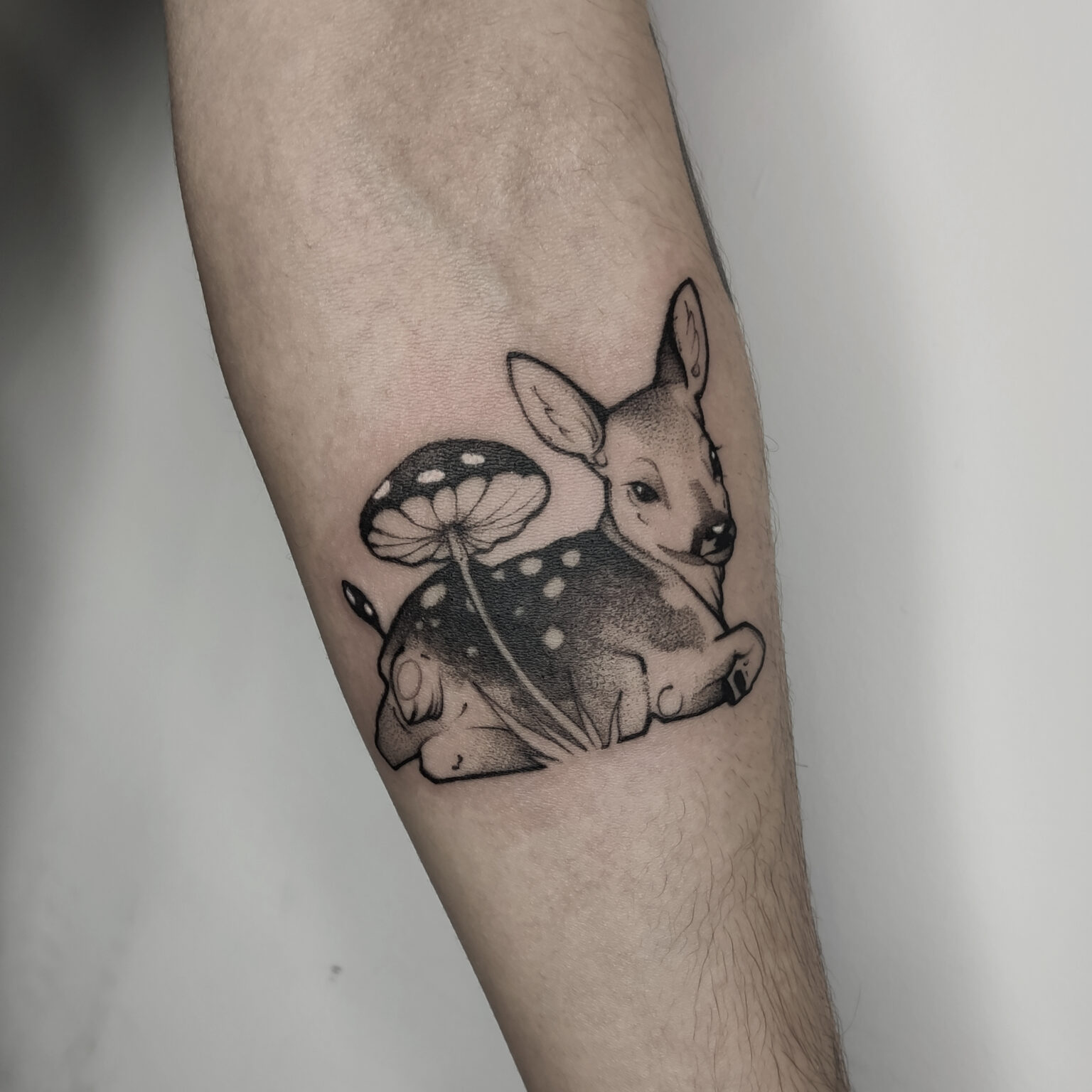 White Rat Tattoo studio tatuażu Warszawa Foxey tatuaż sarna